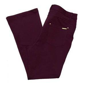 IMAN 16W AVERAGE EGGPLANT PURPLE STRETCH HIGH WAIST BOOTCUT PLUS